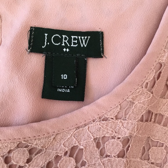 J. CREW Blush Pink Scalloped Cutout Lace Top - Picture 7 of 8